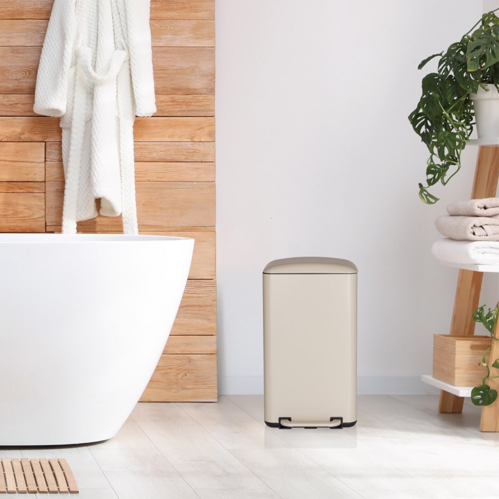 Mülleimer aus Metall, Beige - Maisons Du Monde