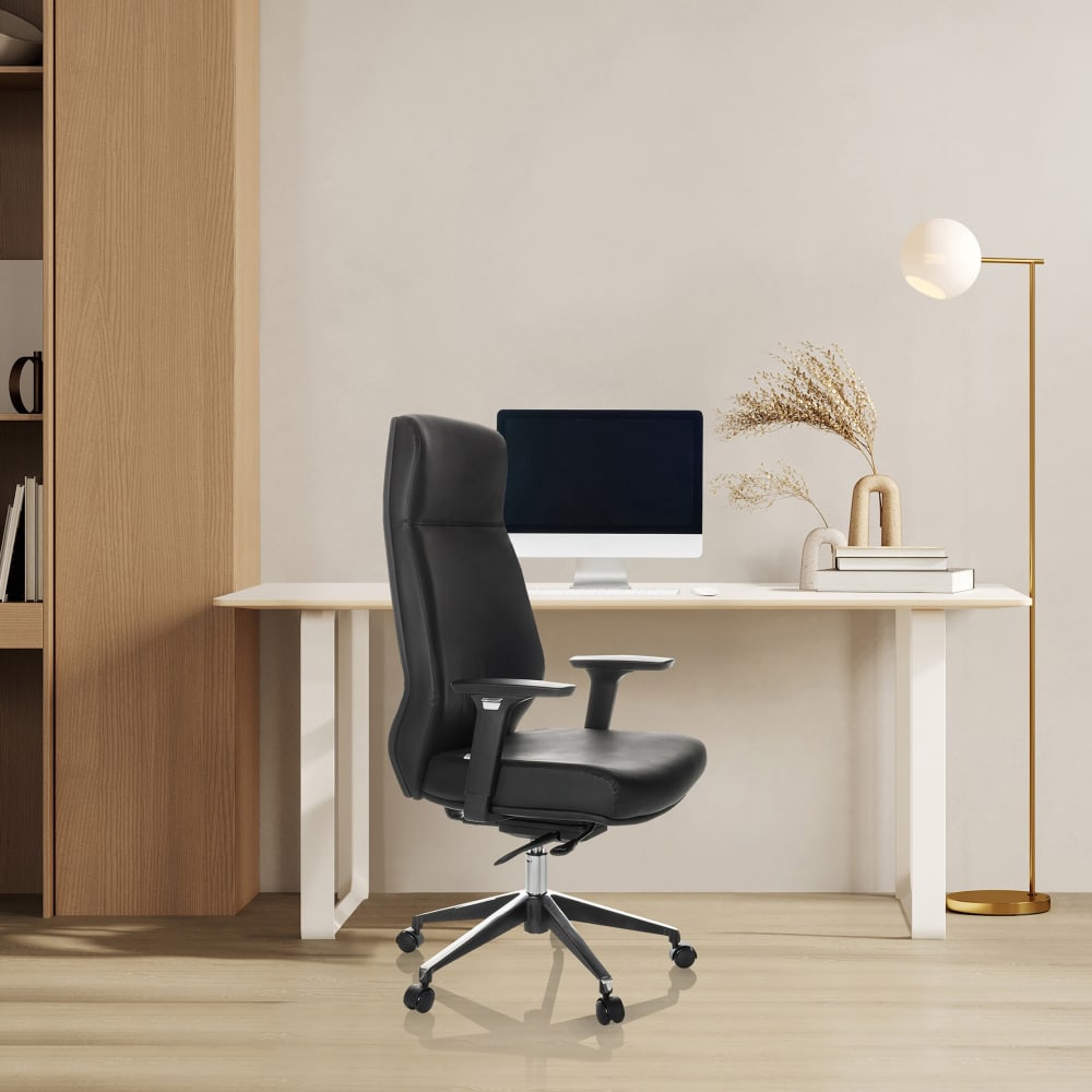 Profi Chefsessel aus Kunstleder, Schwarz - Maisons Du Monde