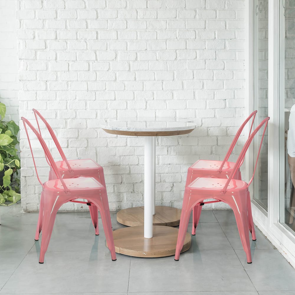 Bistrostuhl aus Metall, Rosa - Maisons Du Monde