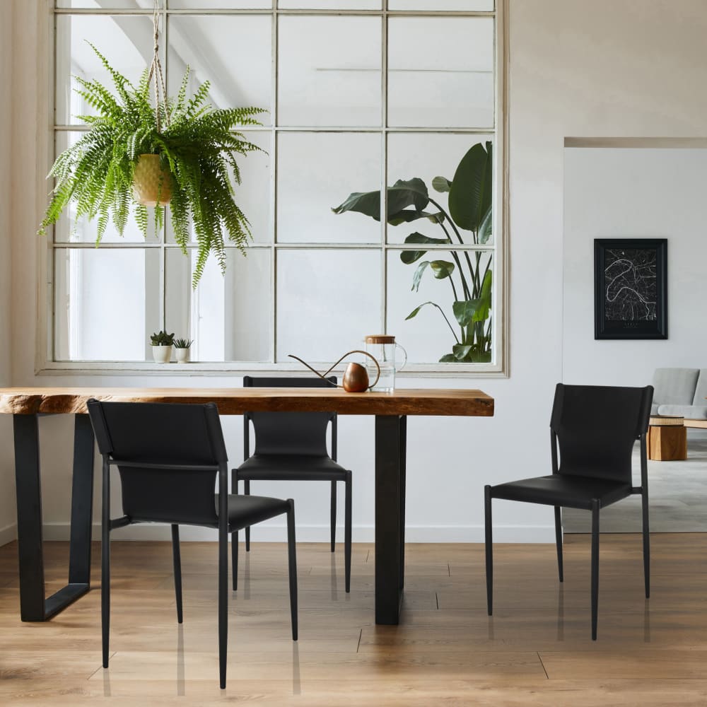 hjh OFFICE Besucherstuhl Konferenzstuhl aus Kunstleder, Schwarz Schwarz Stoff