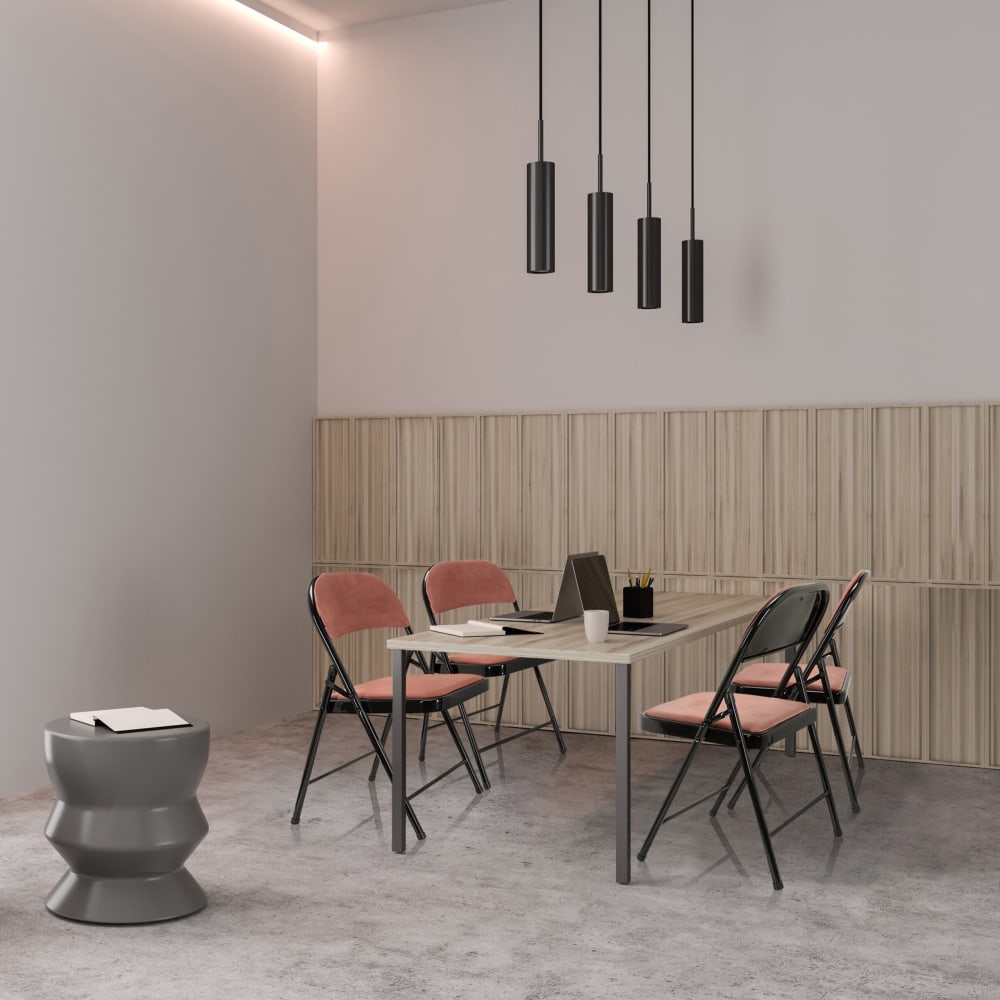 hjh OFFICE Klappstuhl aus Stoff, Rosa Rosa Stoff