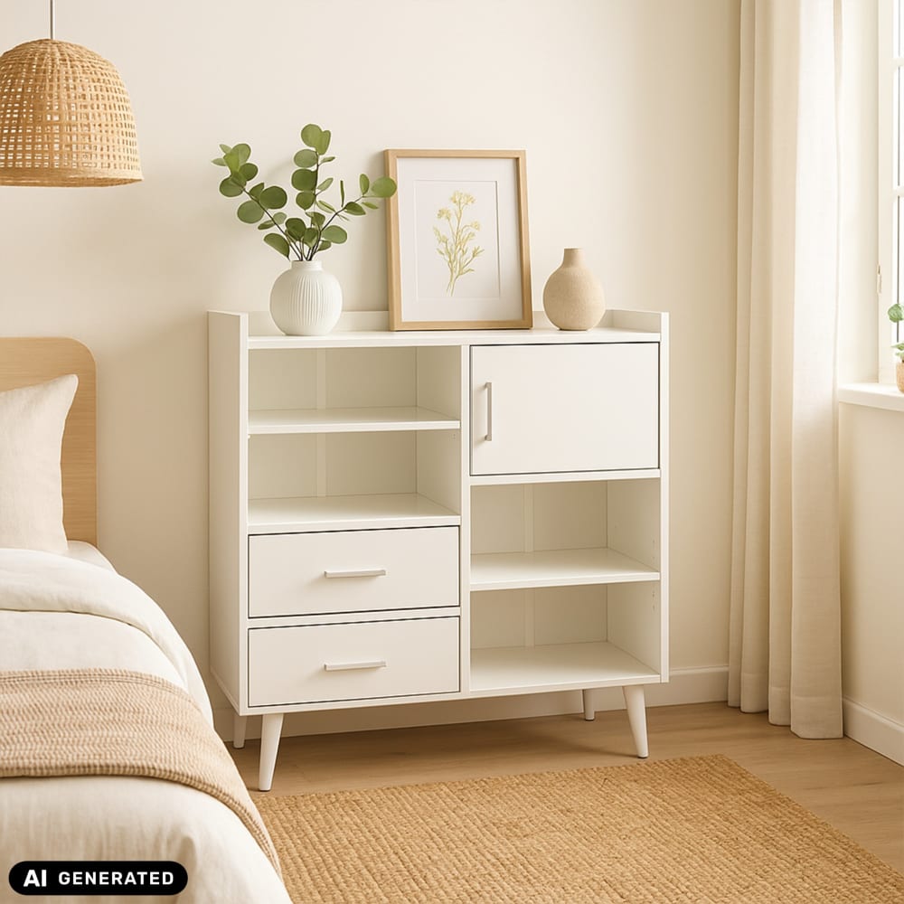 Kommode mit 2 Schubladen Weiß - Maisons Du Monde
