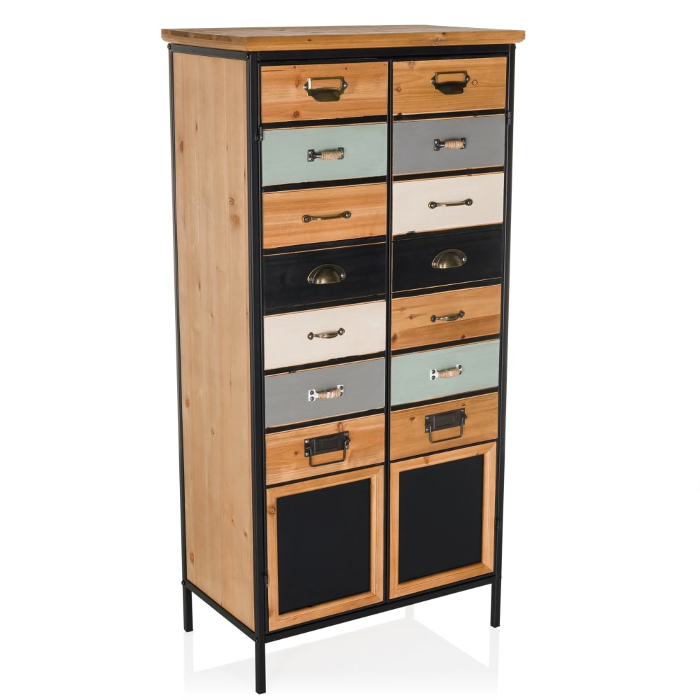 hjh LIVING Kommode aus Holz, Holzfarben dunkel style vintage Braun Holz