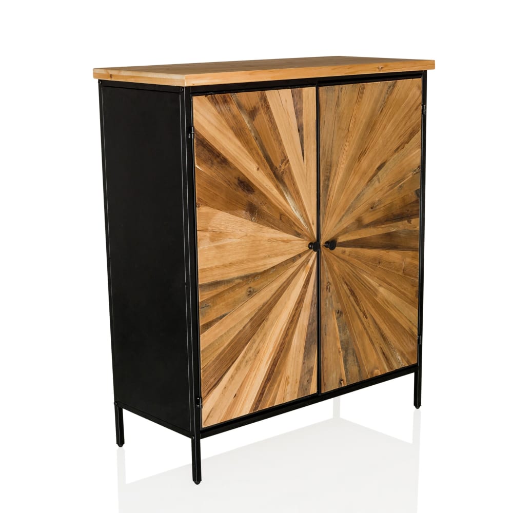 hjh LIVING Kommode aus Holz, Holzfarben dunkel style industrial Braun Holz