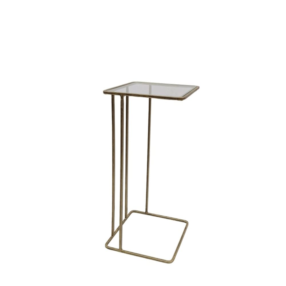Säule aus goldenem Metall und Glas L25,5 cm - Maisons Du Monde