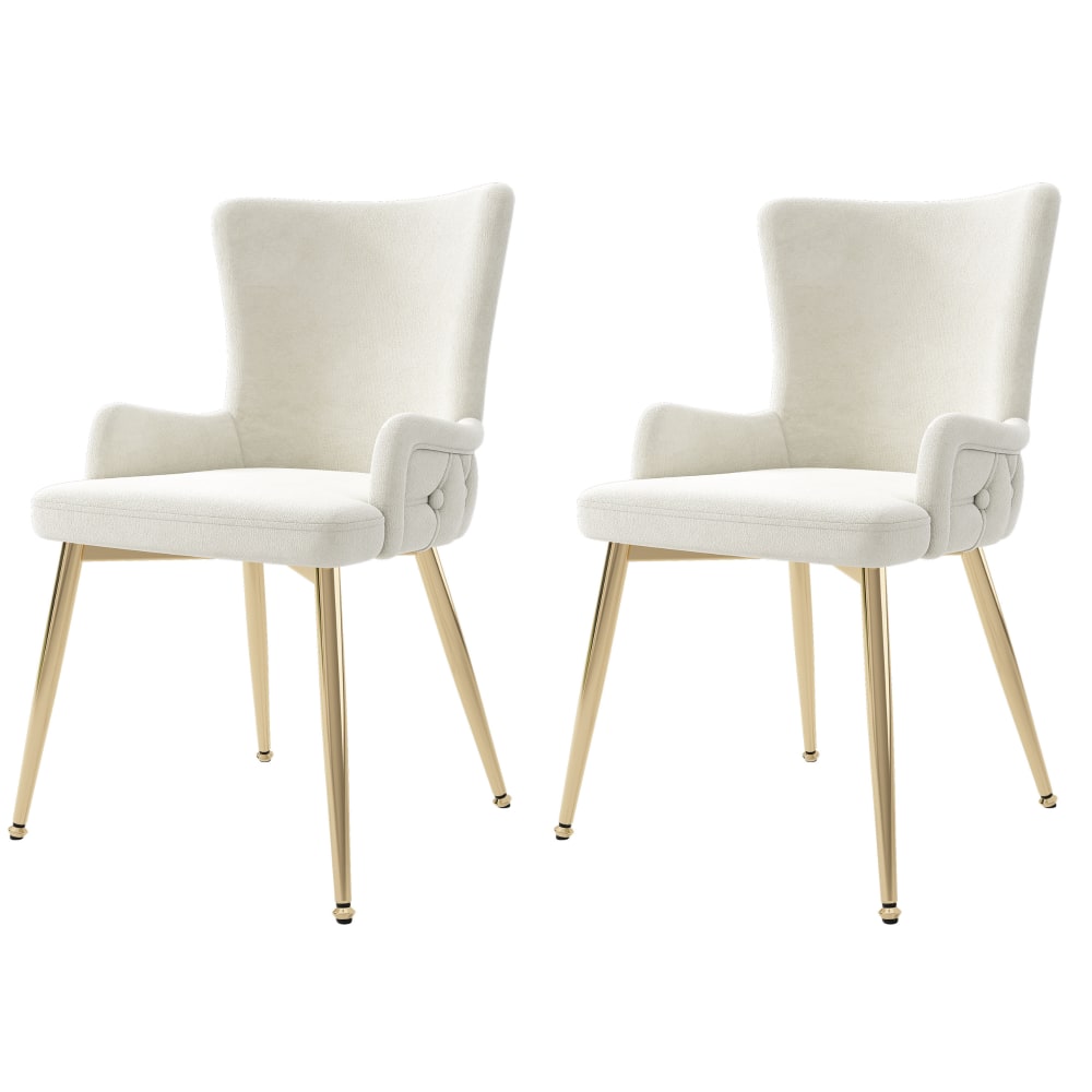 Urban Meuble 2er-Set Esszimmerstühle aus Samt, Beige style modern Beige Samt