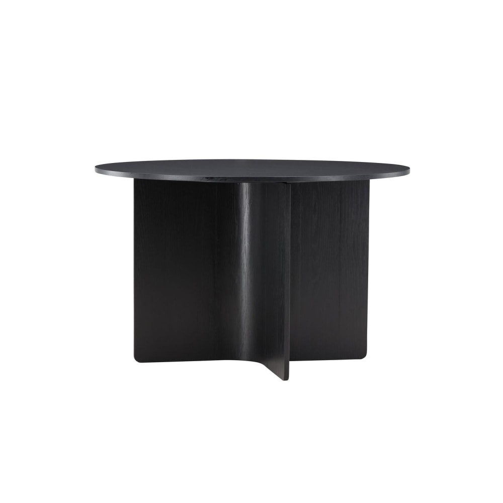 Vind Esstisch Tyresö Ø120cm, Schwarz Schwarz Spanplatte
