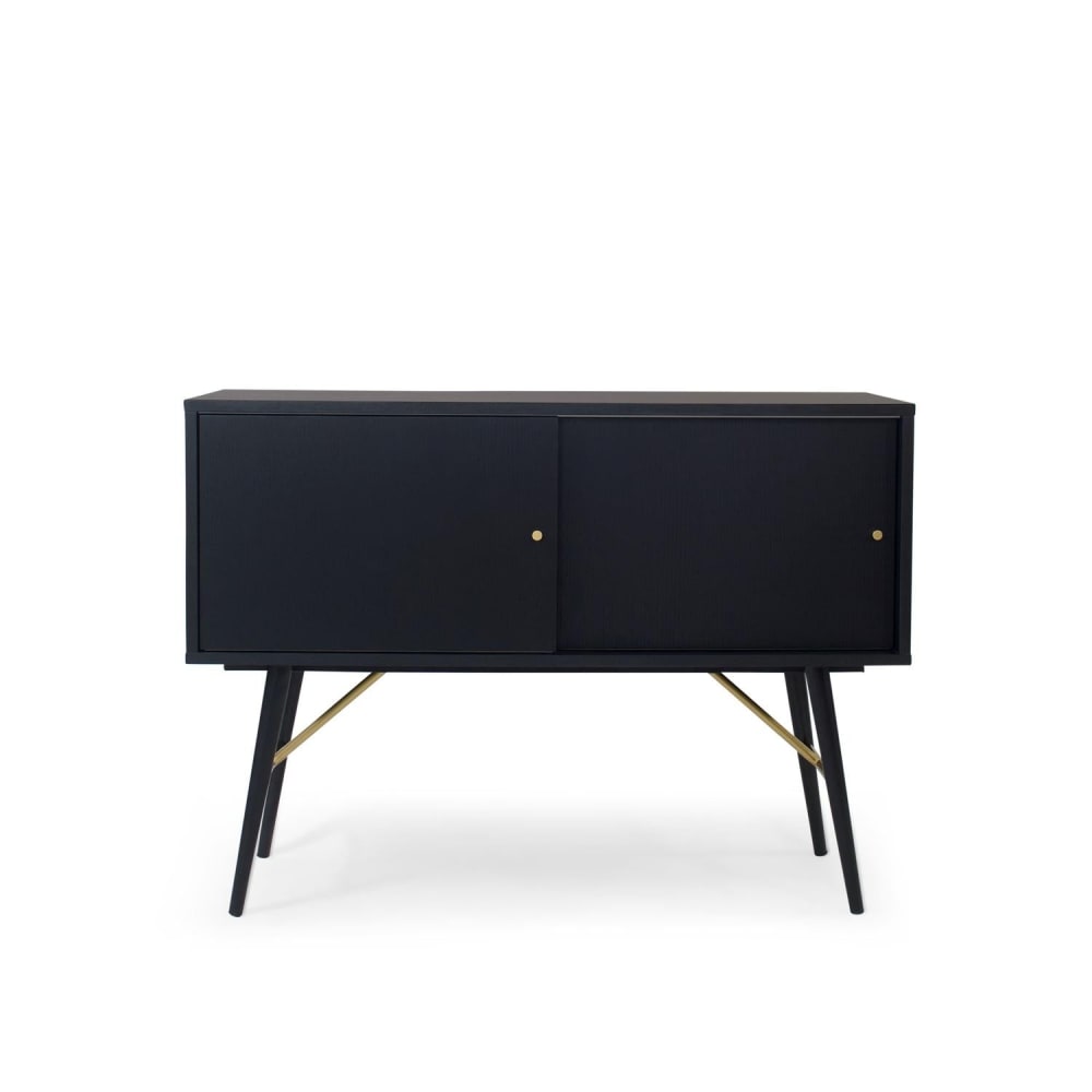 Njordec Sideboard Dawn, Schwarz Schwarz Spanplatte