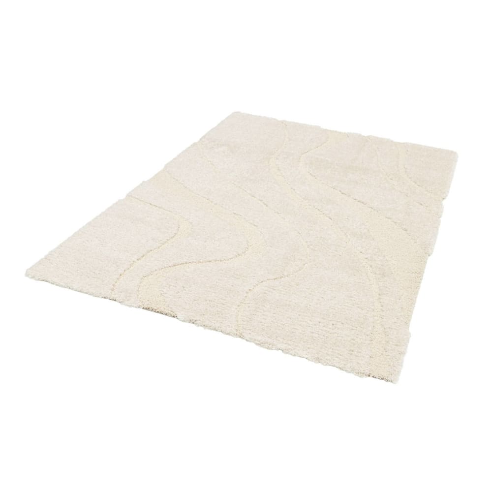Tapis intérieur shaggy motif avec relief crème 120x170cm — vue 3