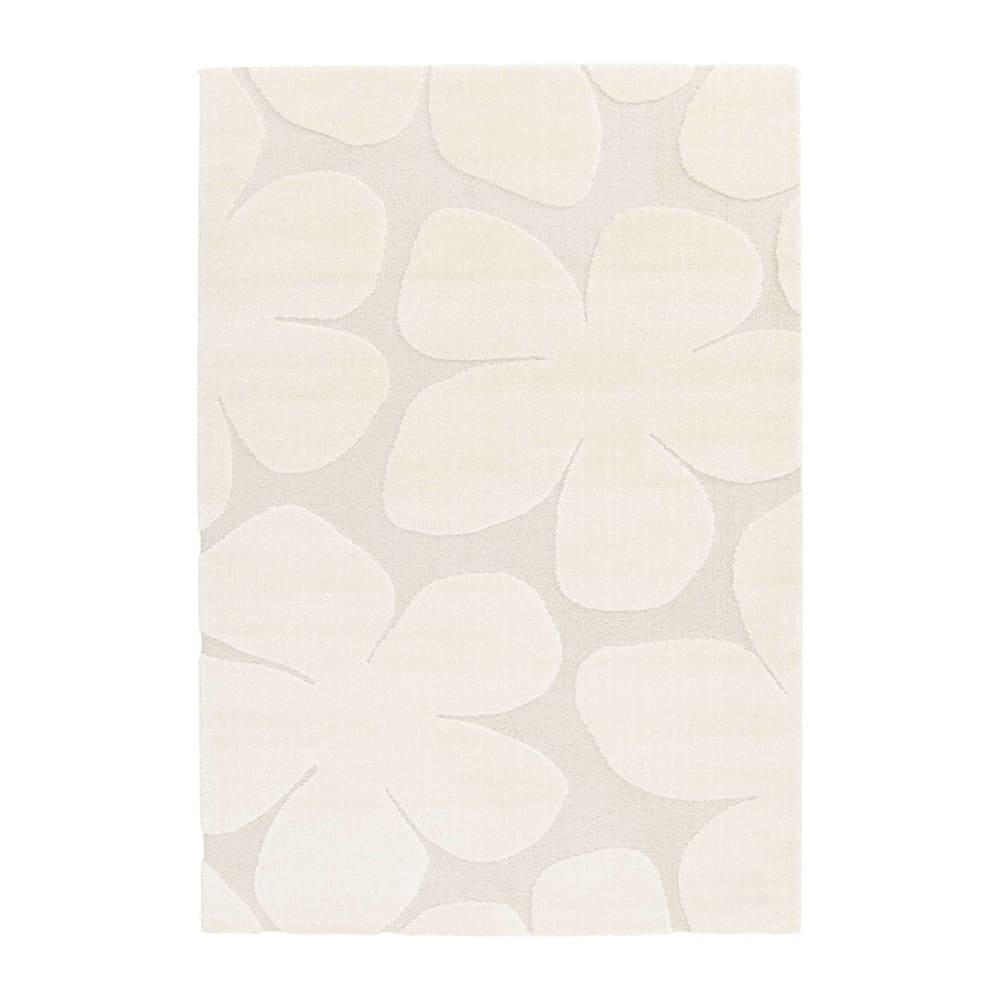 Tapis intérieur motif fleures crème 120x170cm