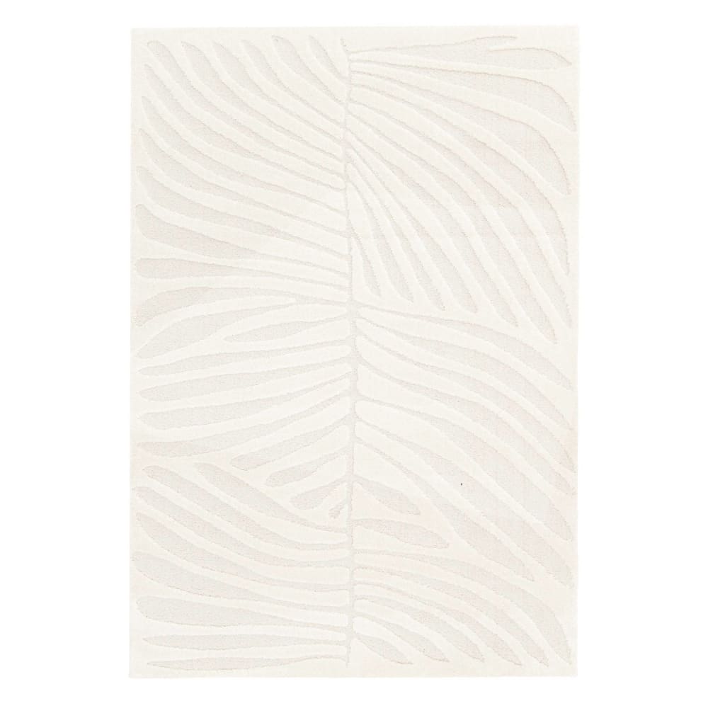 Tapis intérieur motif végétal crème 200x290cm