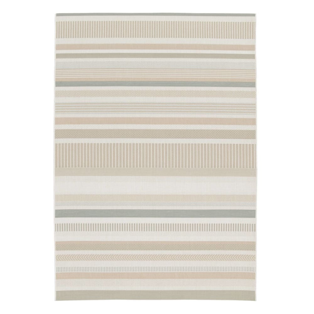 Tapis intérieur/extérieur motif linéaire multicolore 120x170cm