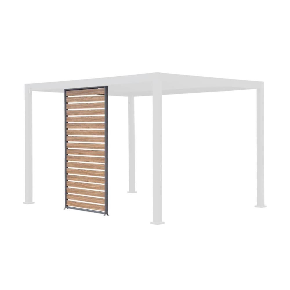 Persienne 130 cm pour pergola aluminium effet bois anthracite