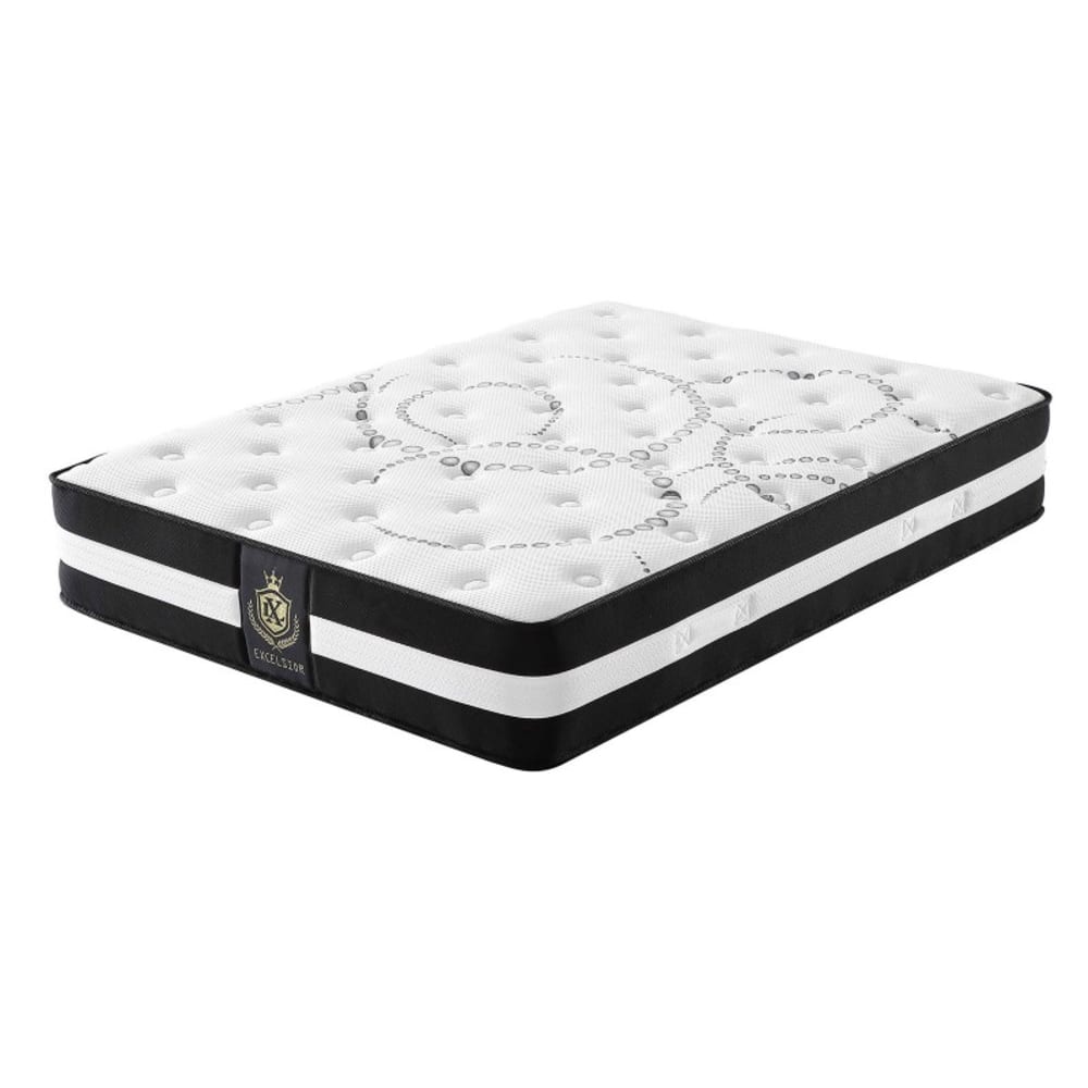 Reca Bedding Hybridmatratze mit Memory-Schaum, 30 cm, weicher Komfort, 140x200 cm Schwarz Stoff