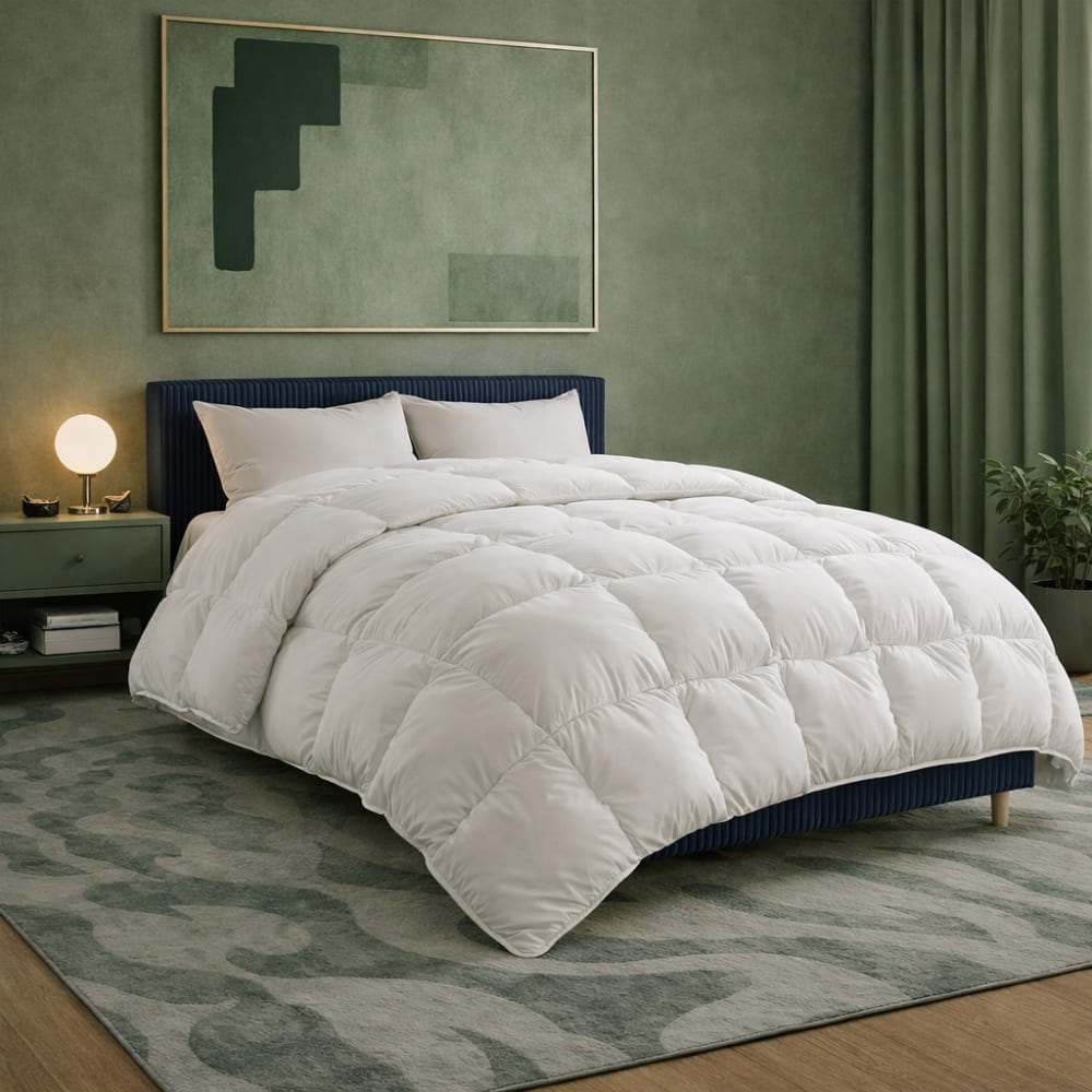 Reca Bedding Sehr warme Mikrofaser-Bettdecke 140x200 cm Weiß Mikrofaser