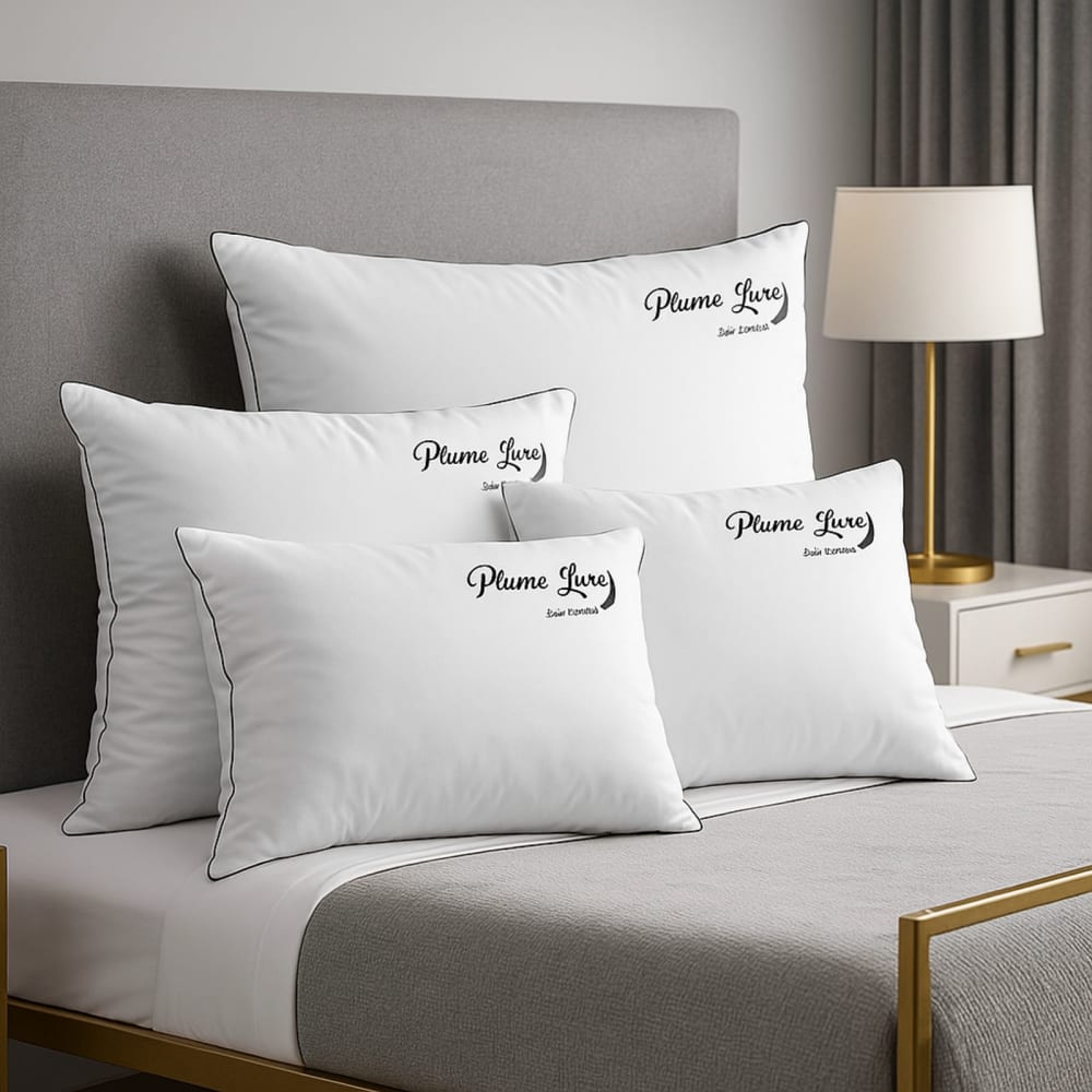 Reca Bedding Weiches Kopfkissen aus natürlichen Entenfedern 40x70 cm Weiß