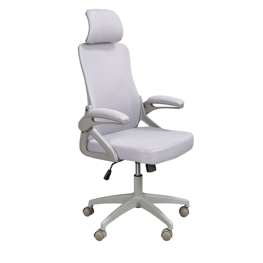 Fauteuil de bureau pivotant tissu gris