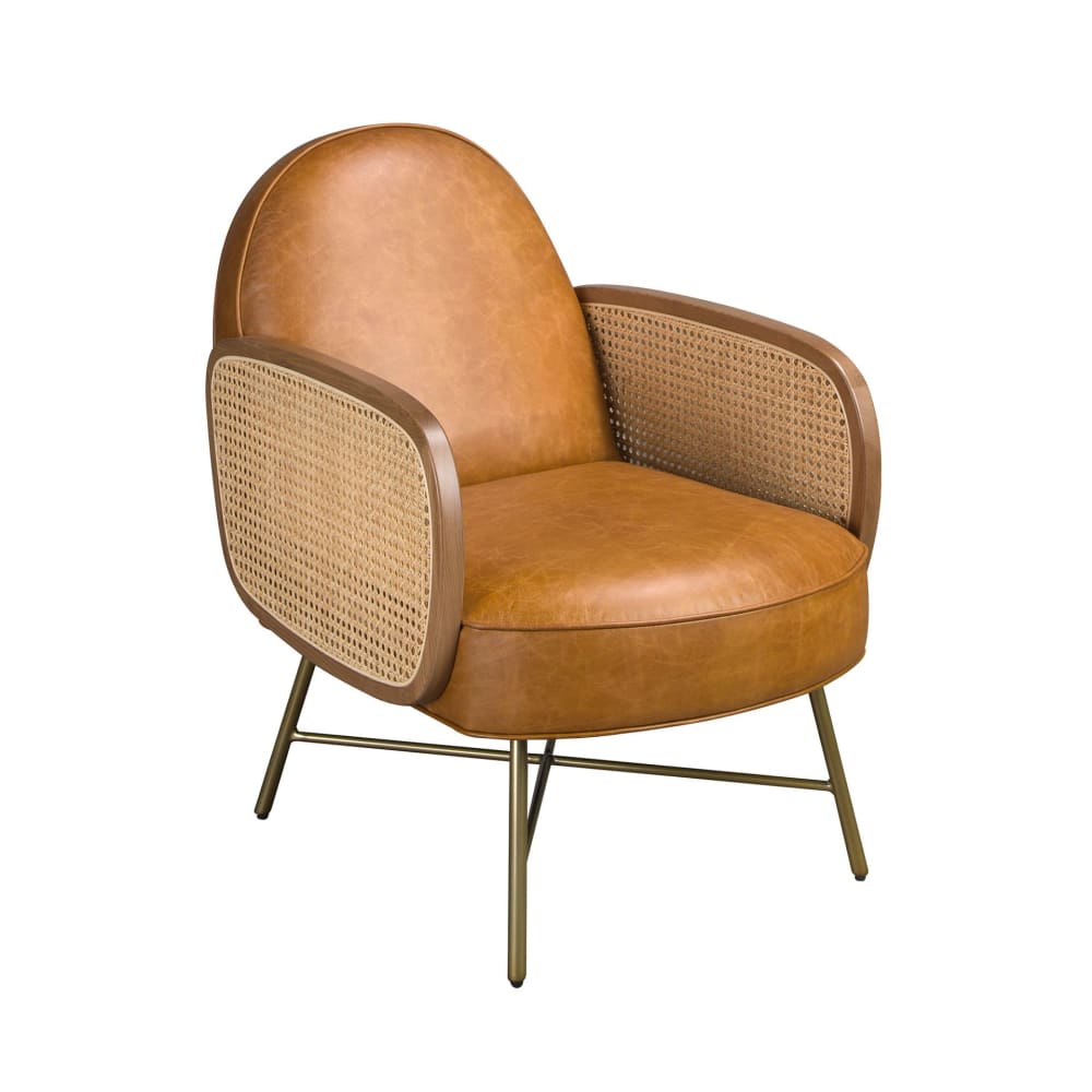 Fauteuil en cuir marron Fauteuil en cuir marron
