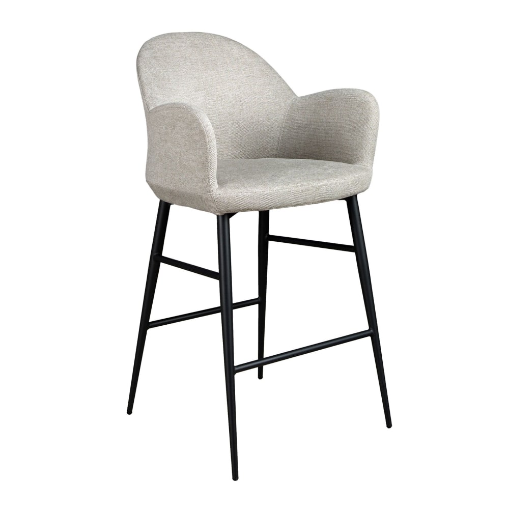 tabouret en tissu gris