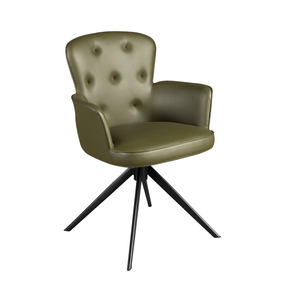 Chaise pivotante en simili-cuir