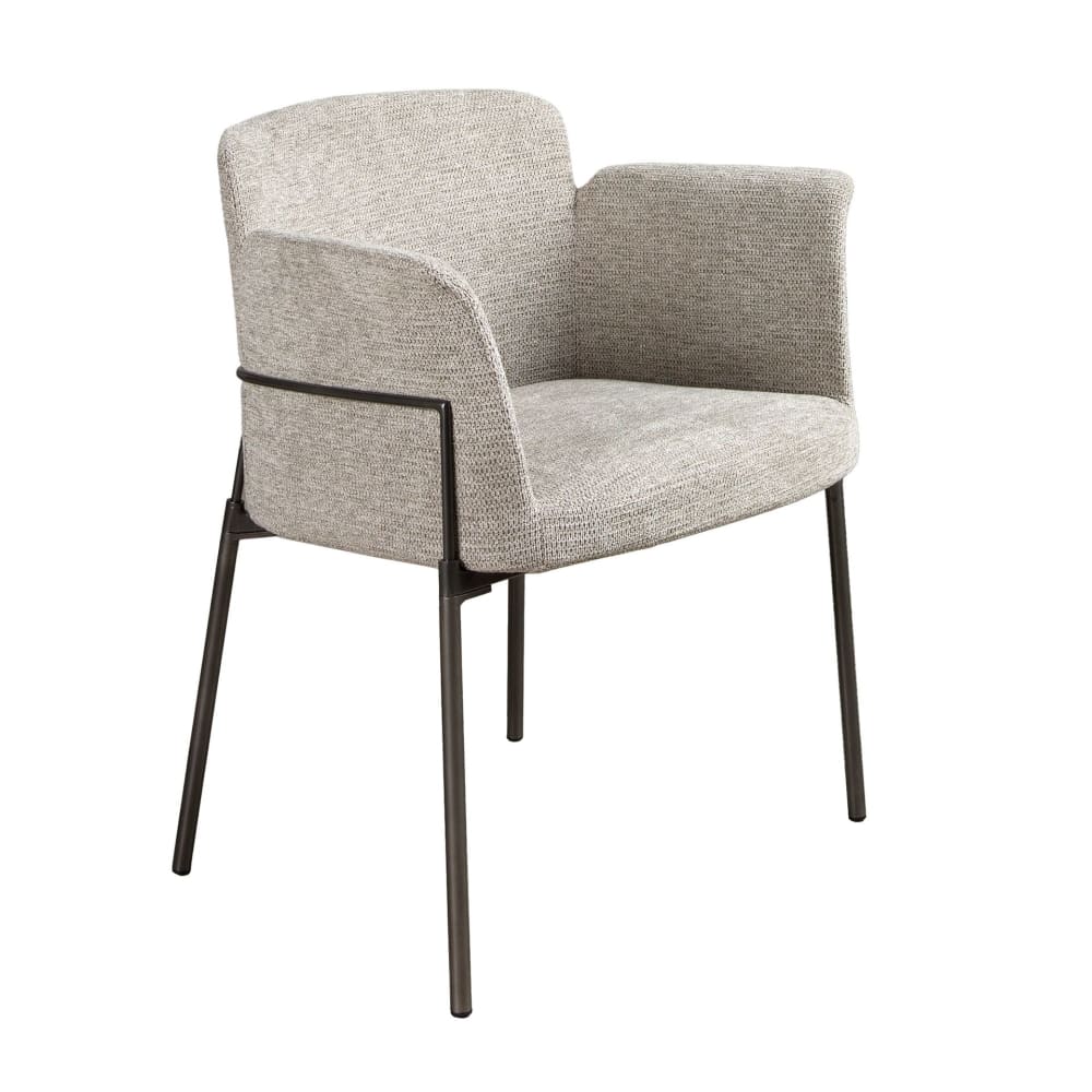 chaise en tissu gris