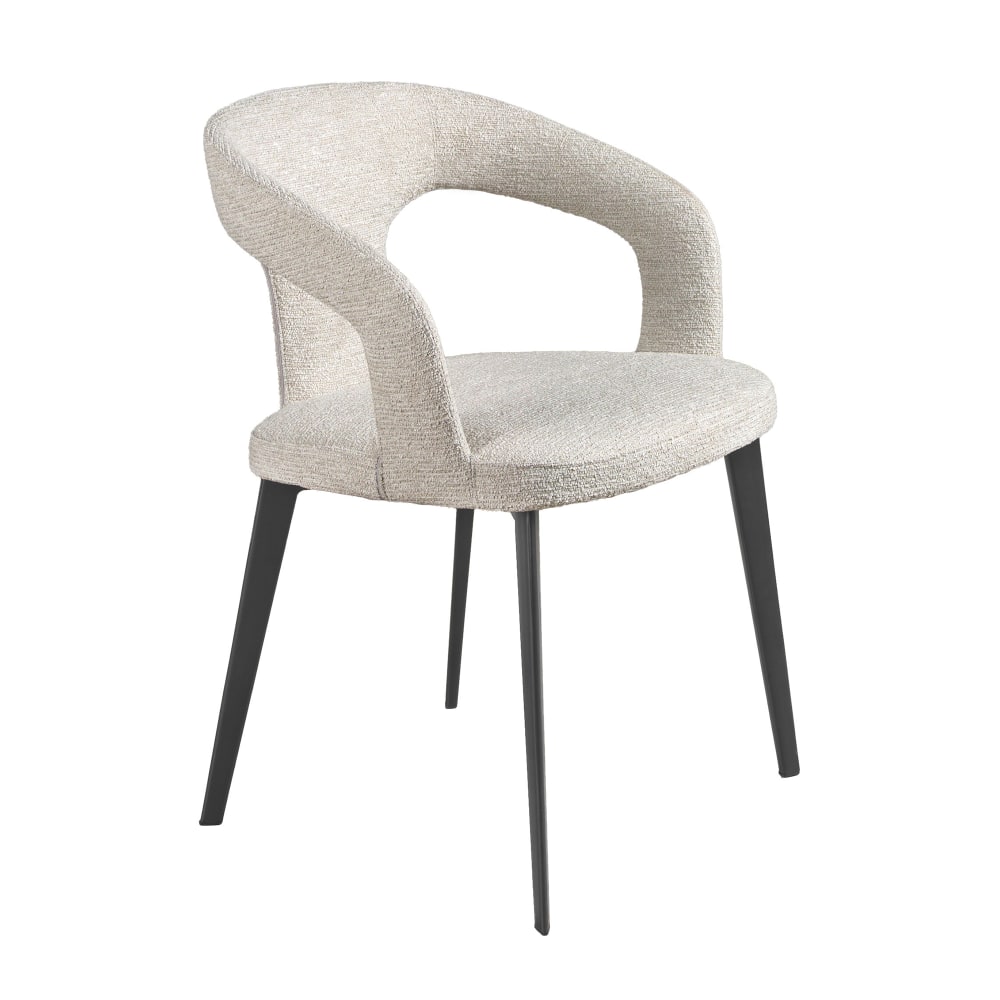 chaise en tissu blanc