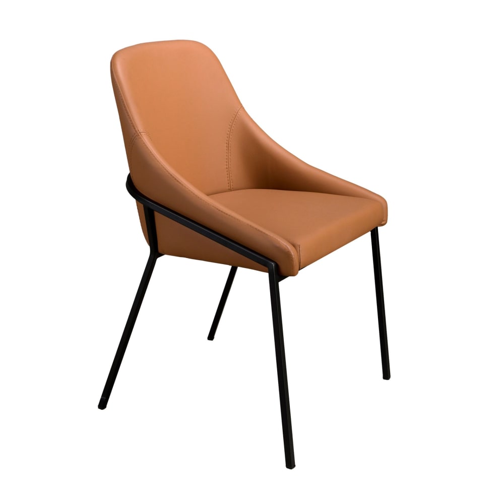 Angel Cerda Orangefarbener Kunstlederstuhl style modern orange