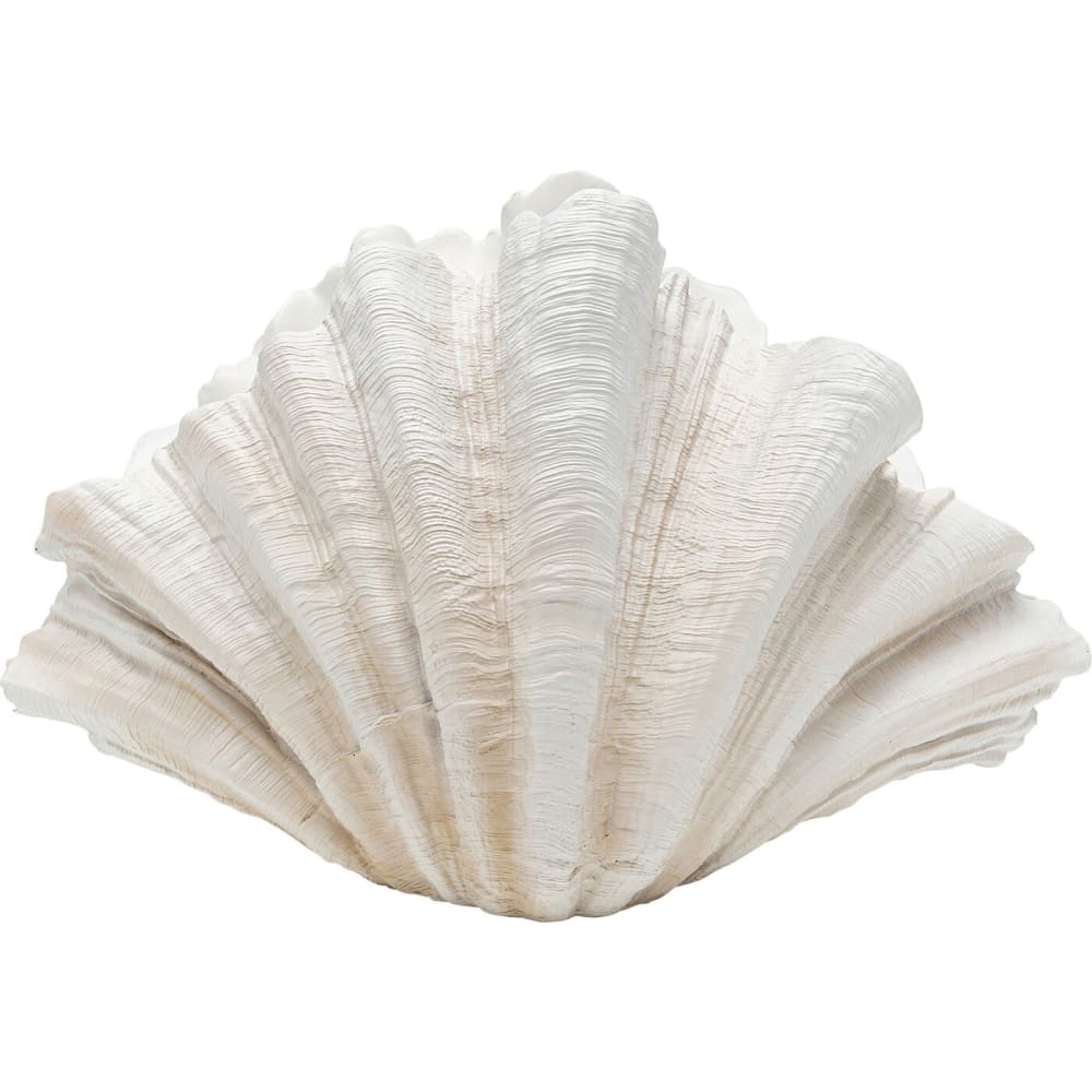 Vase conque en polygrès blanc