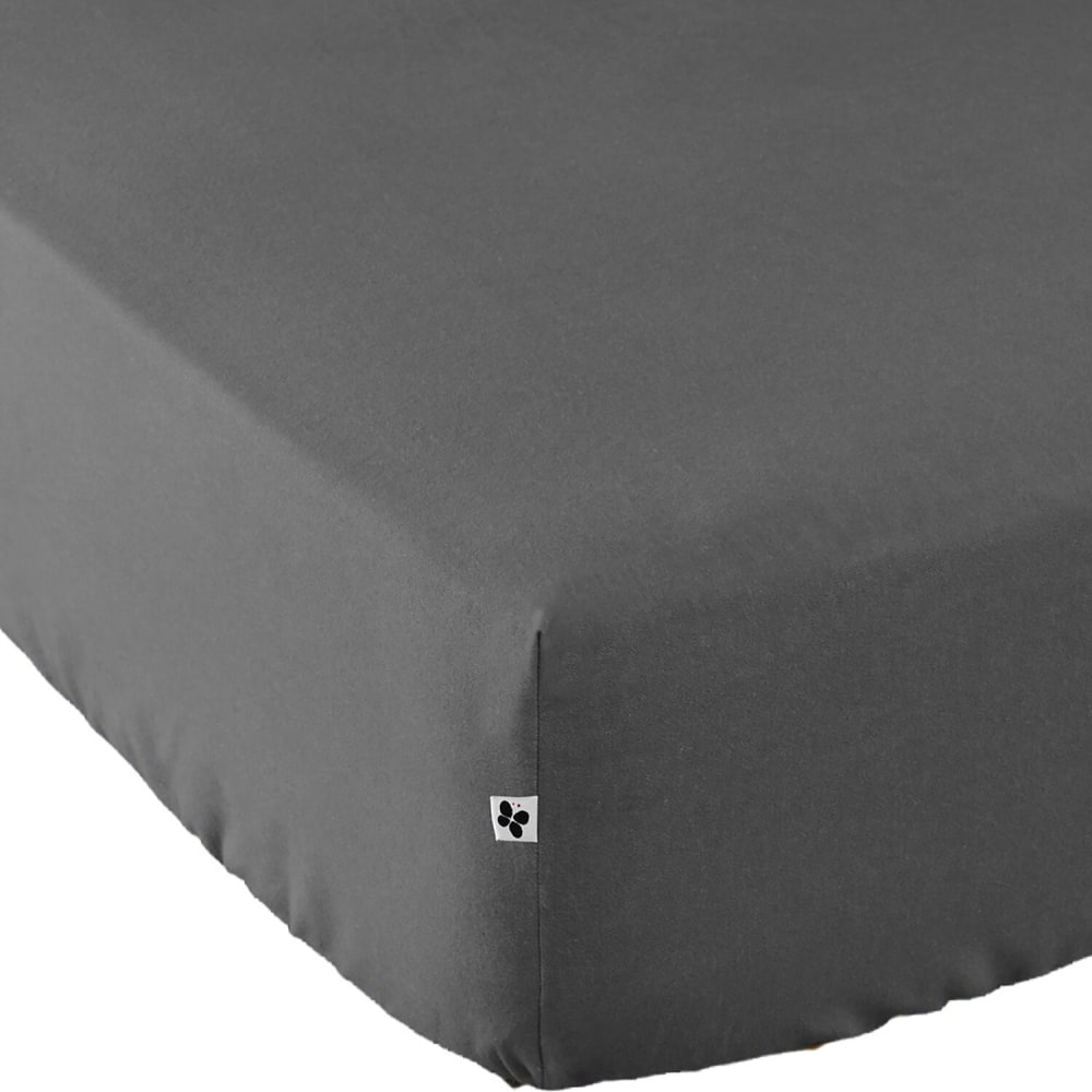 Drap housse en coton orage 90x190 cm