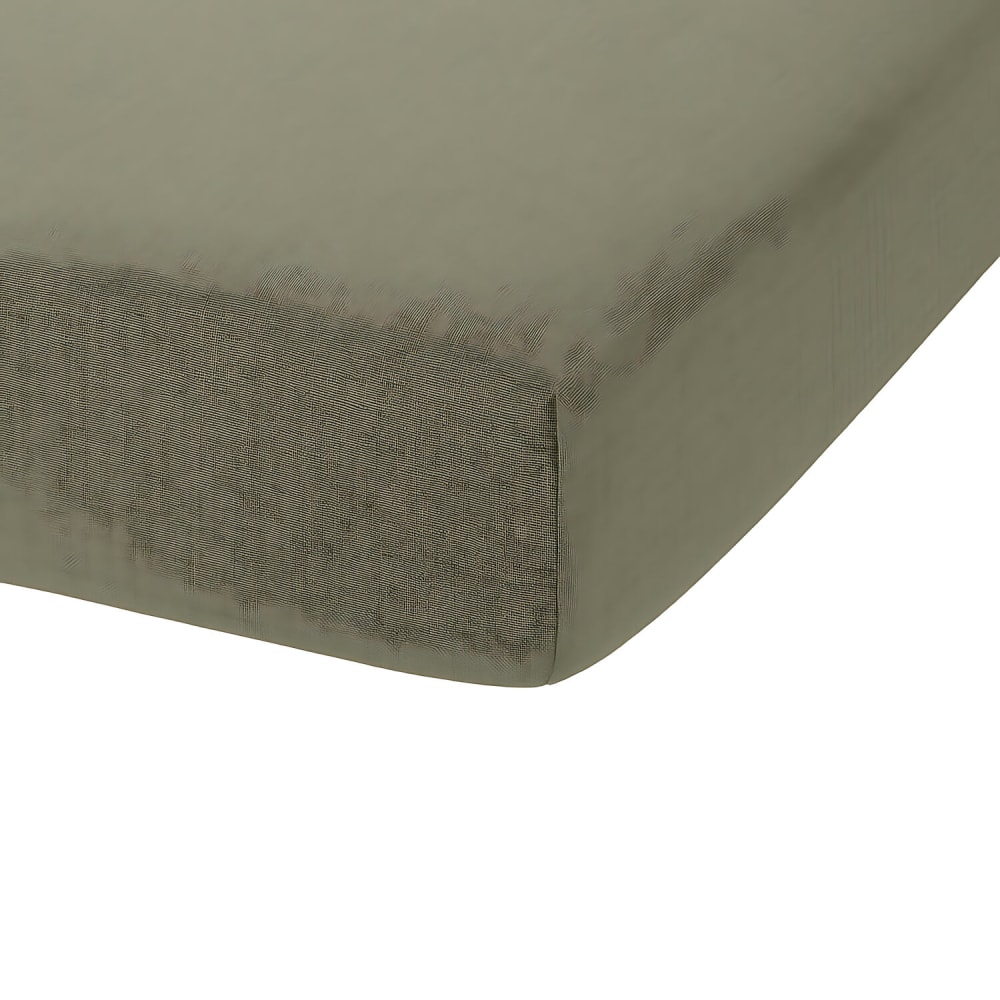 Drap housse en gaze de coton vert 90x190 cm