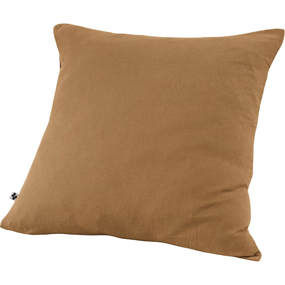 Taie d'oreiller en gaze de coton marron 60x60 cm — vue 3