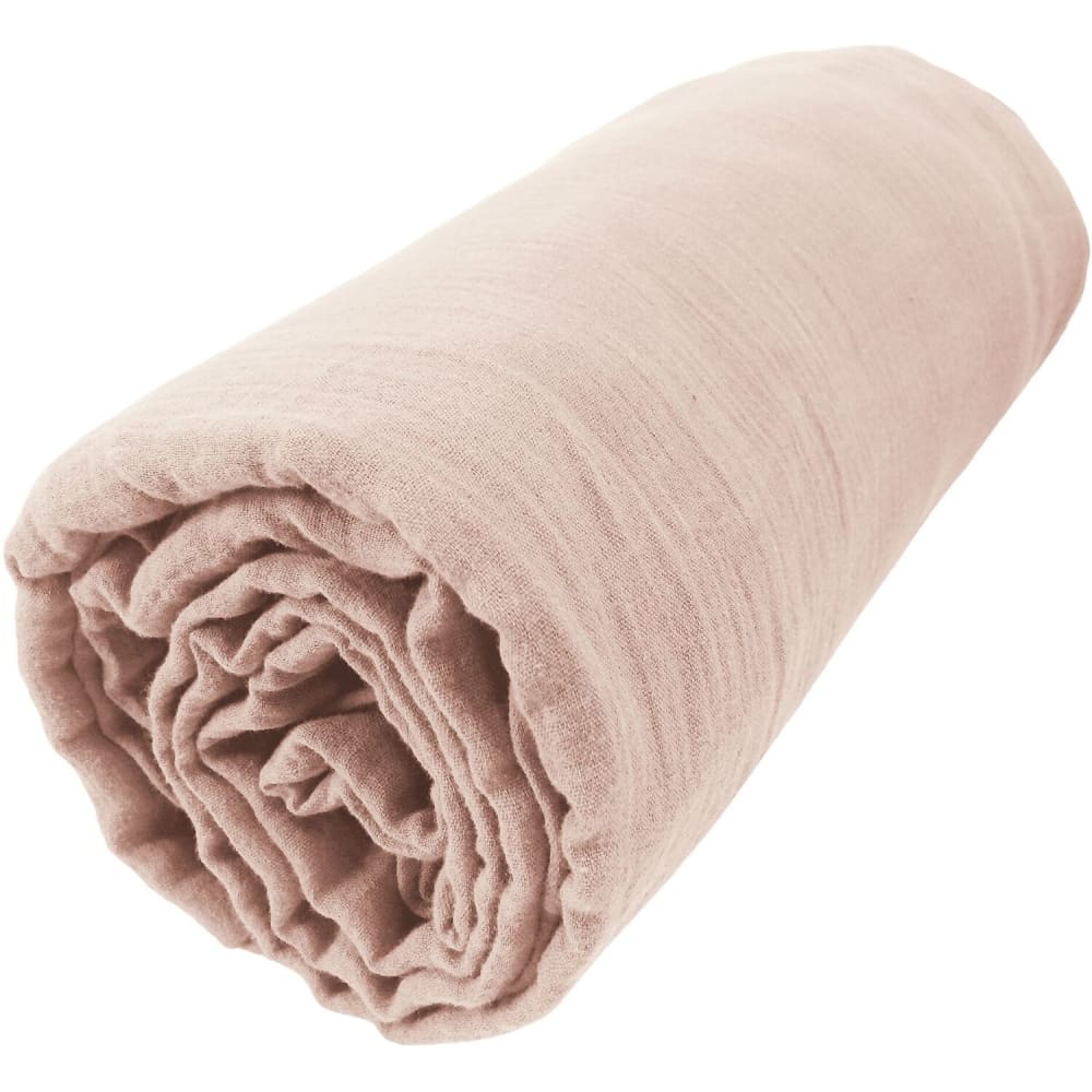 Drap housse en gaze de coton guimauve 90x190 cm — vue 3