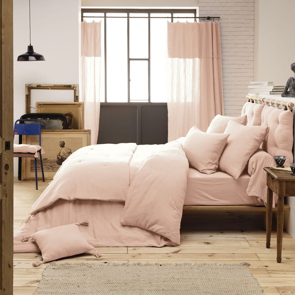 Drap housse en gaze de coton guimauve 90x190 cm — vue 4