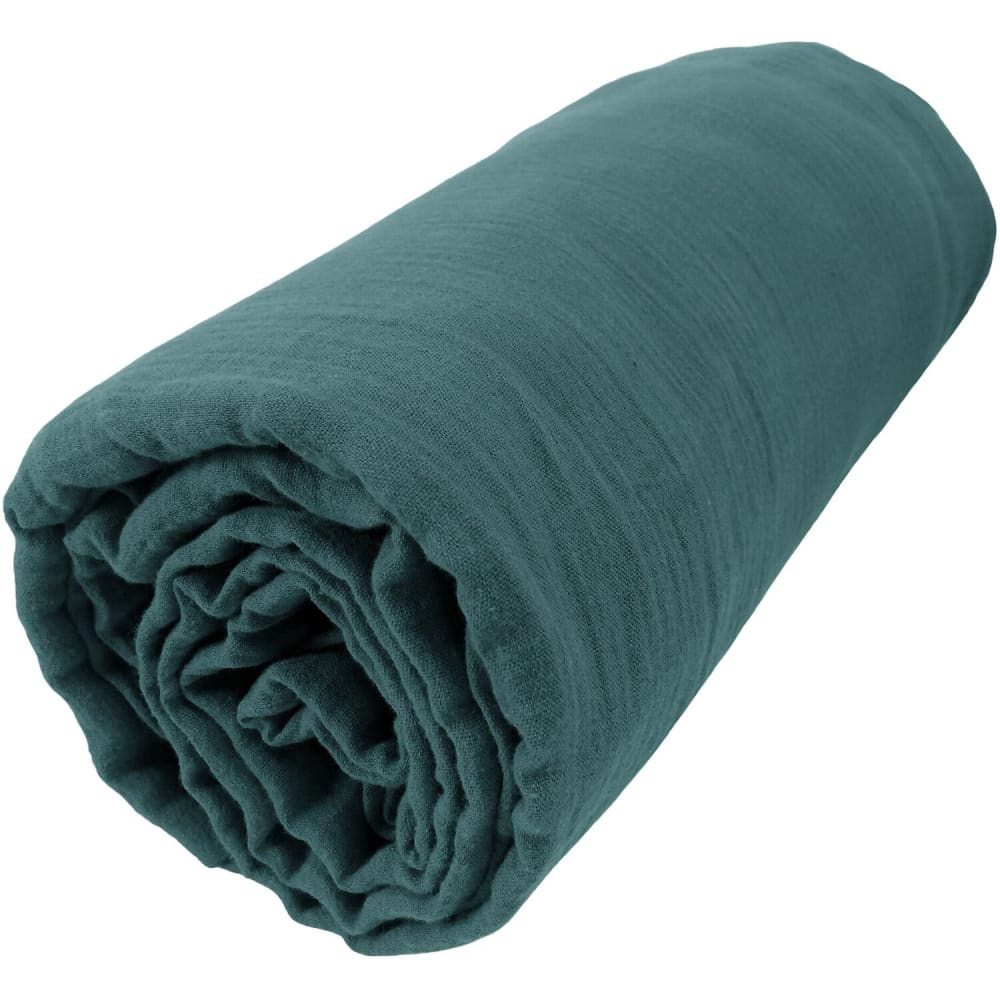 Drap housse en gaze de coton canard 180x200 cm — vue 3