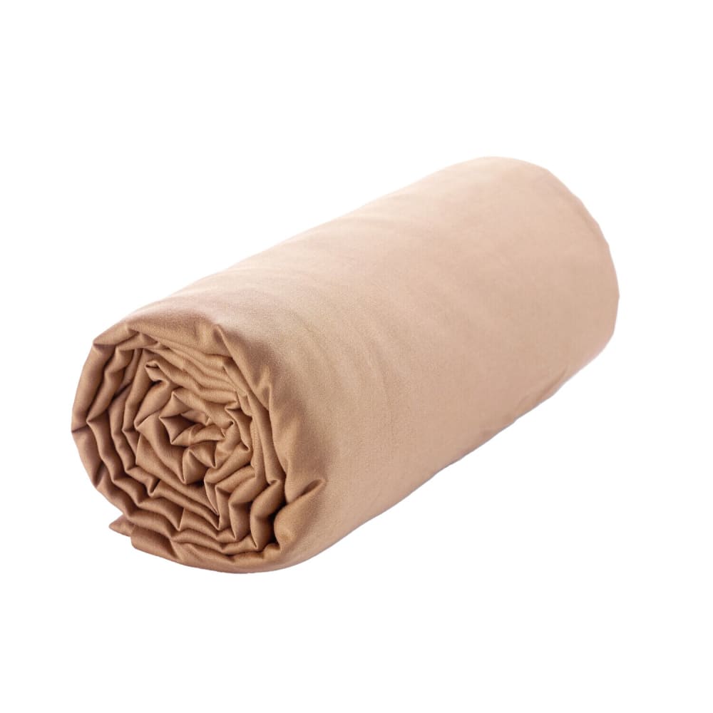 Drap housse en satin de coton rose nude 140x190 cm — vue 3
