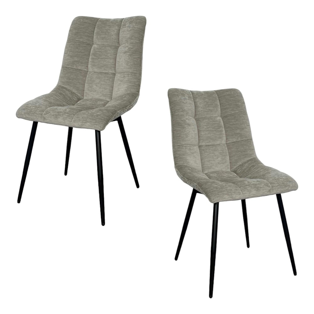 Lot de 2 chaises tissu