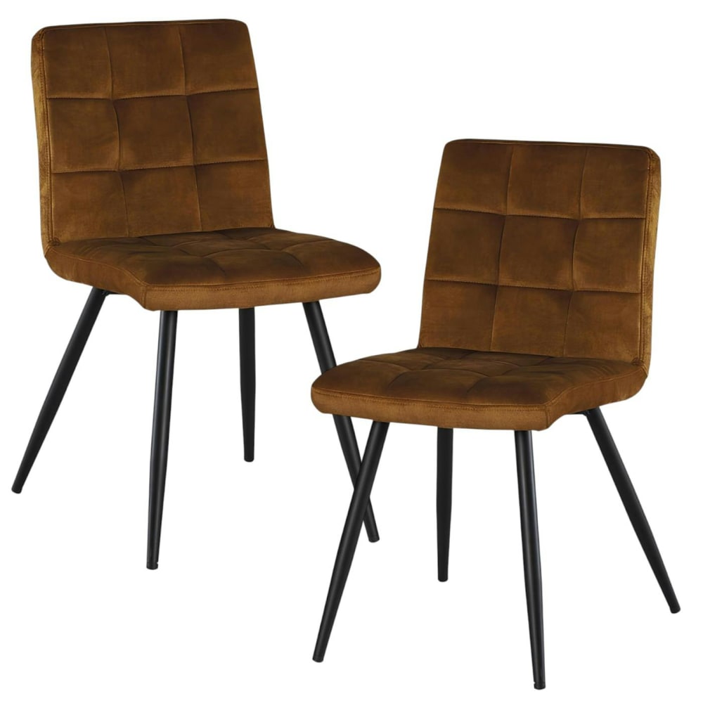 Lot de 2 chaises en velours - design