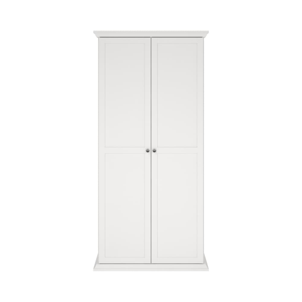 Armoire 2 portes à encadrement H200 cm - Blanc