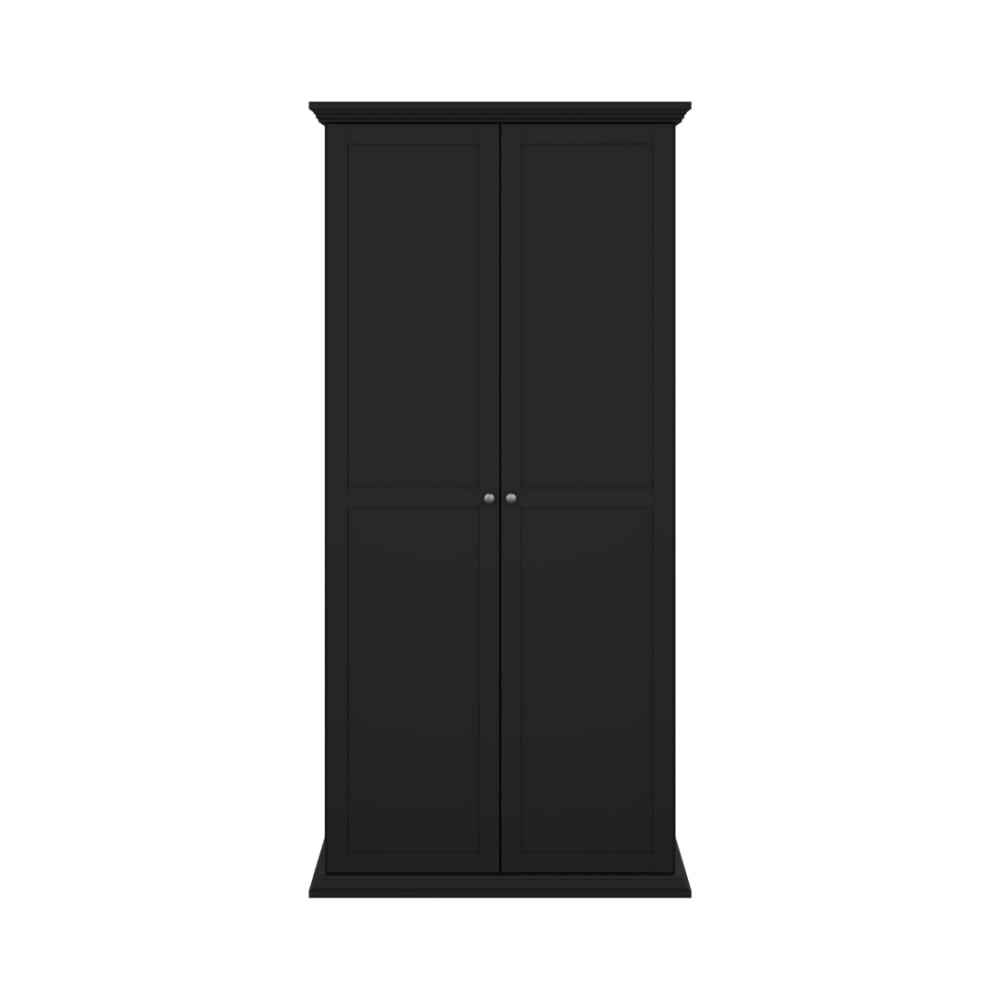 Armoire 2 portes à encadrement H200 cm - Noir