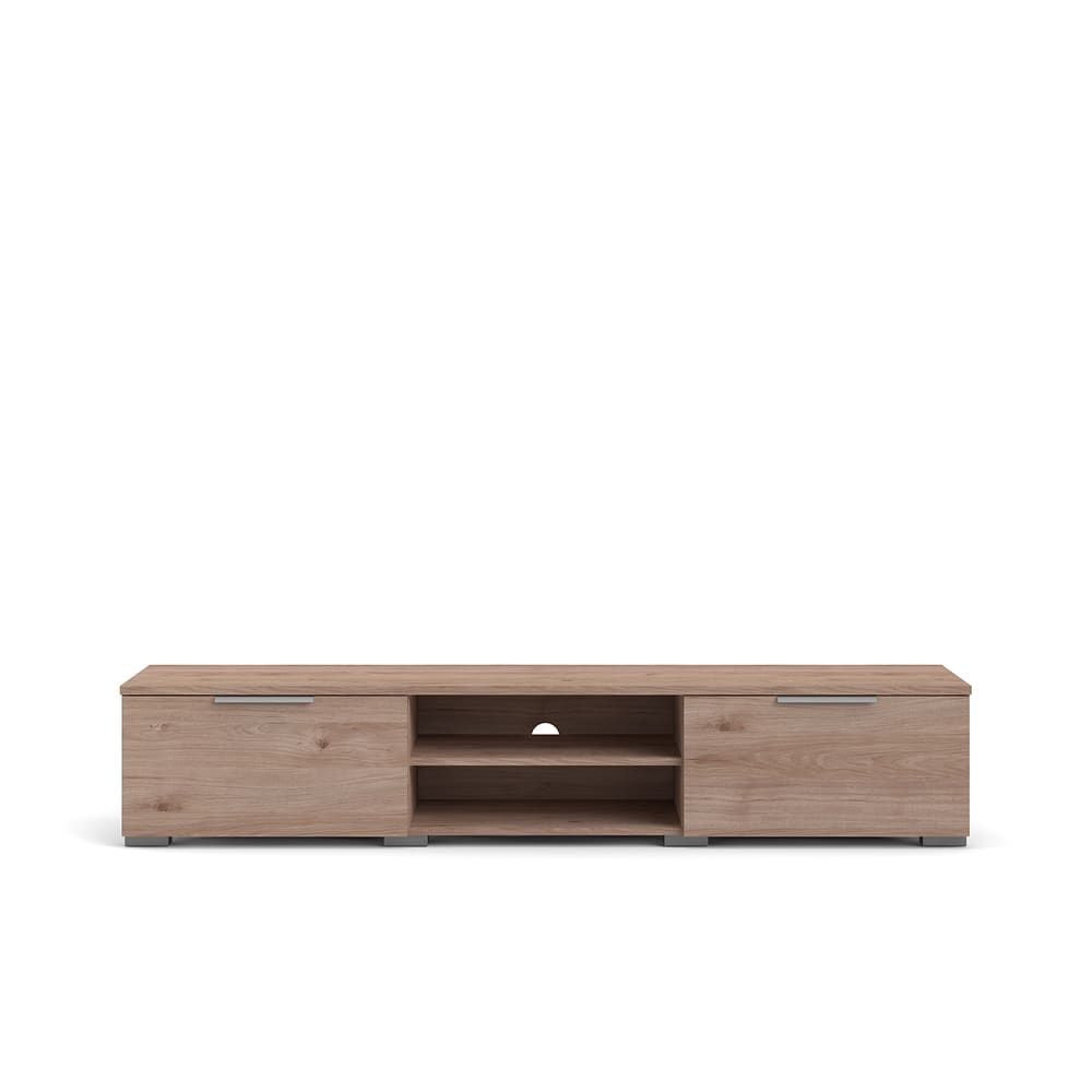 Meuble tv 2 tiroirs et - bois clair
