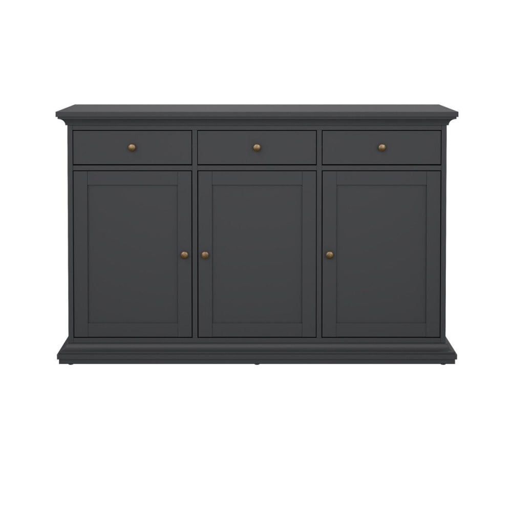 Buffet 3 portes et 3 tiroirs L143,7 cm - Gris Anthracite