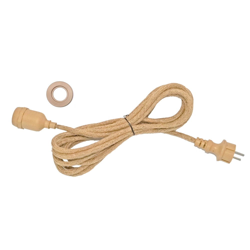 Câble électrique extérieur corde beige 5m