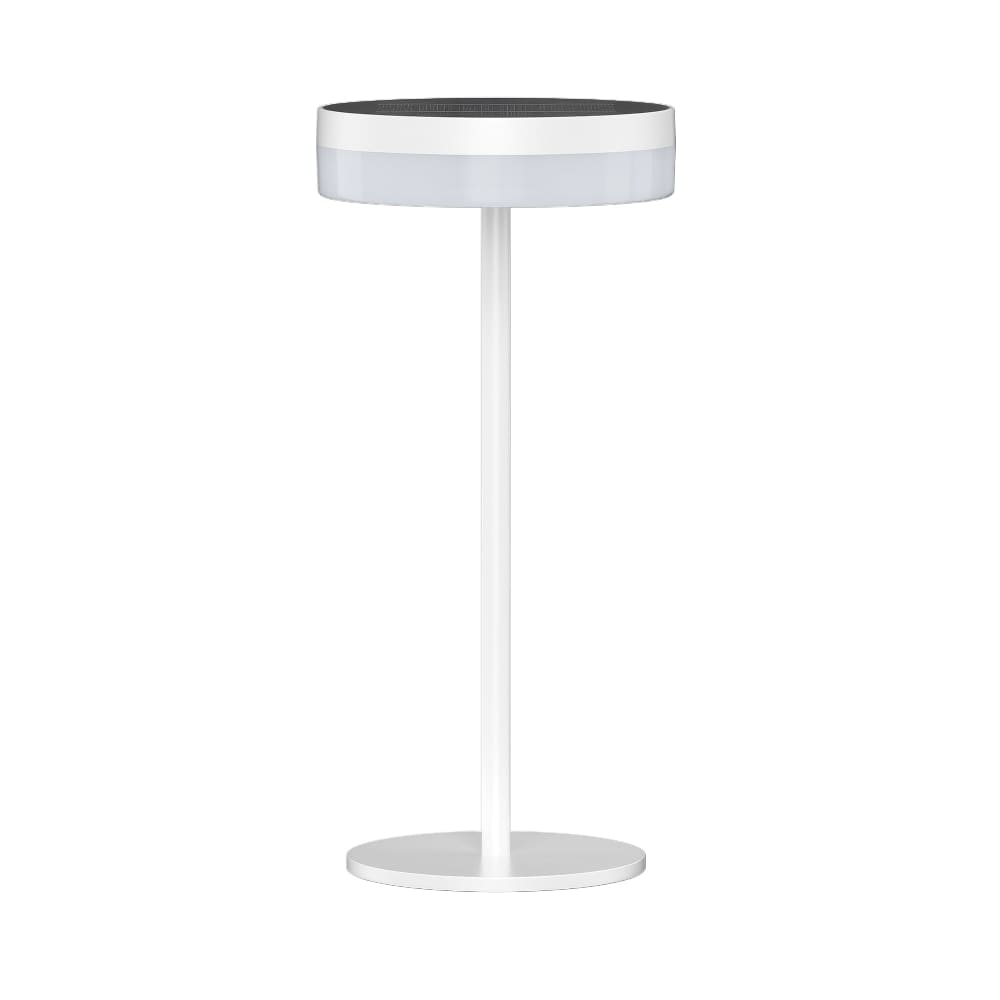 Lampe de table solaire Aluminium Blanc h27cm