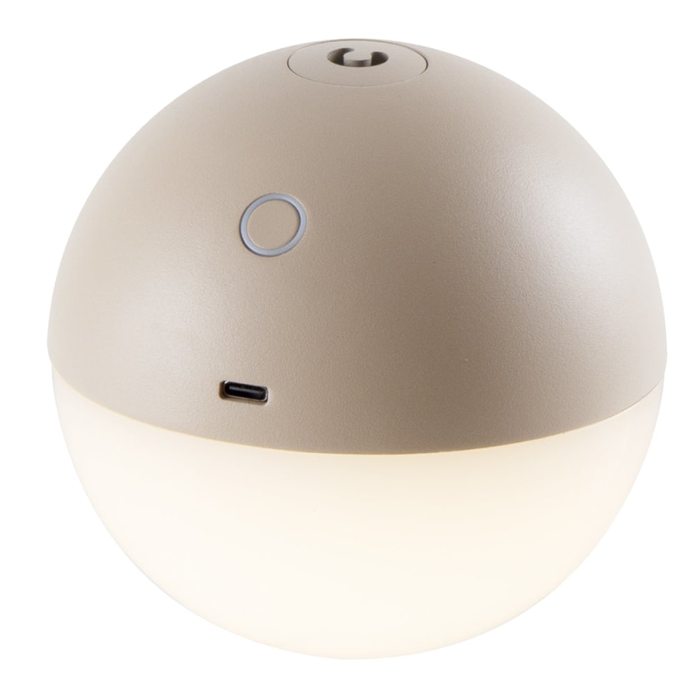 Lampe de chevet sans fil Aluminium Beige D12CM