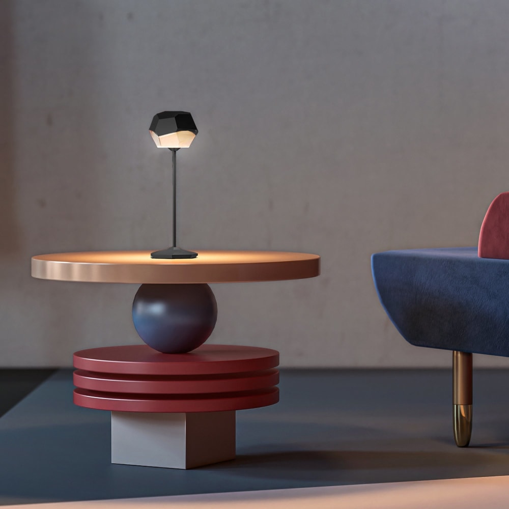 Lampe de table sans fil Aluminium Noir h33cm - Maisons du Monde