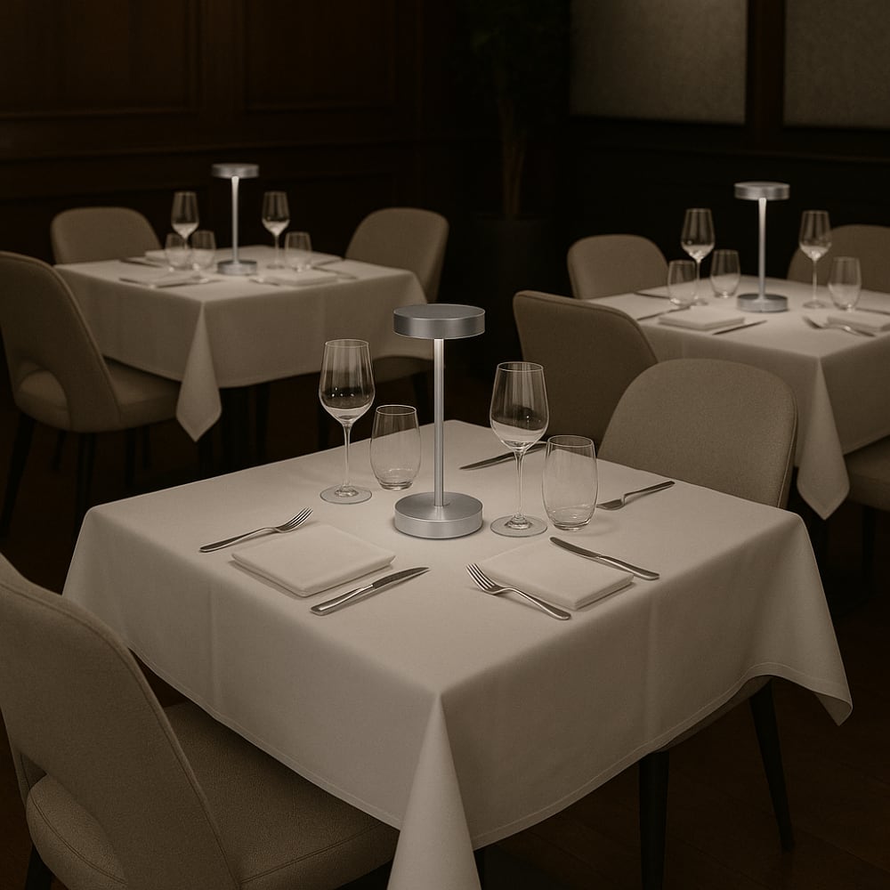 Lampe de table sans fil Aluminium Argent h25cm - Maisons du Monde