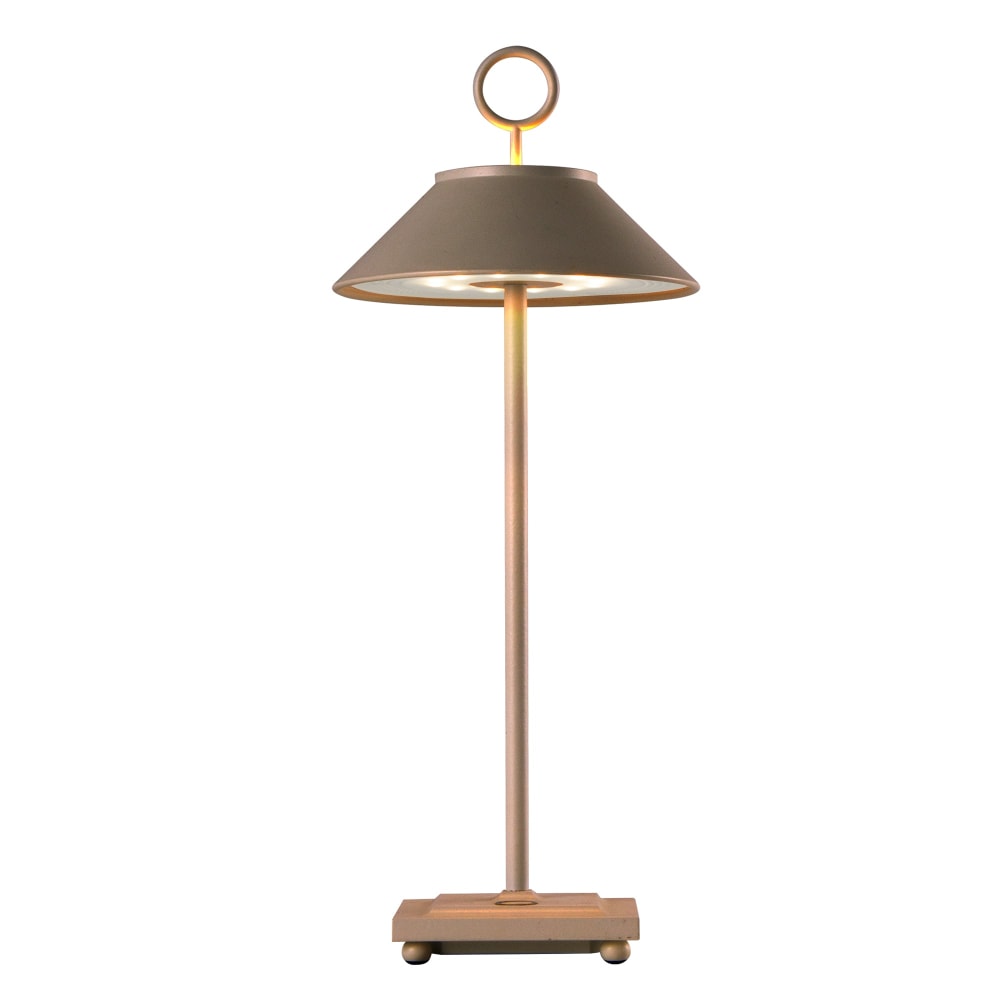 Lampe de table sans fil Aluminium Marron h29cm