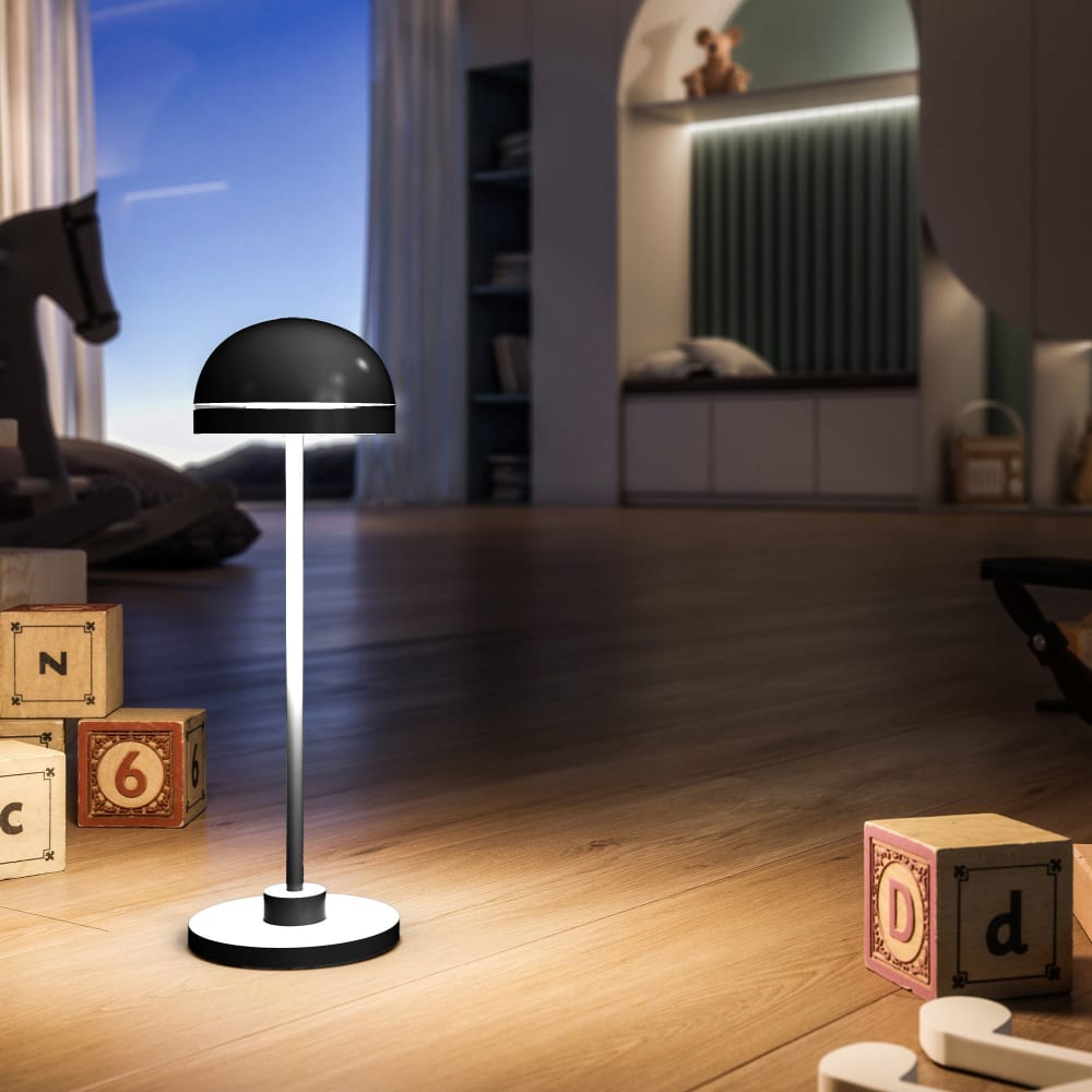 Lampe de table sans fil Aluminium Noir h26cm - Maisons du Monde