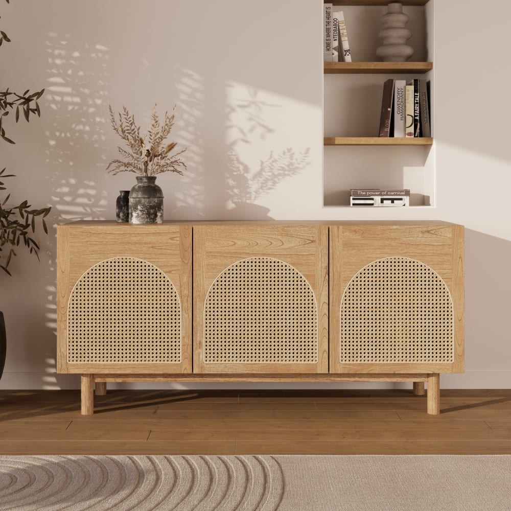Massivholzbuffet aus Mindi und Rattan - Maisons Du Monde