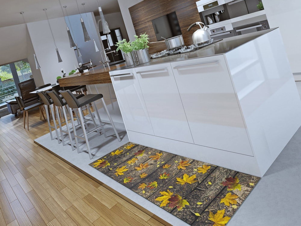 Tapis de cuisine lavable automne jaune/marron 52x100 cm — vue 3